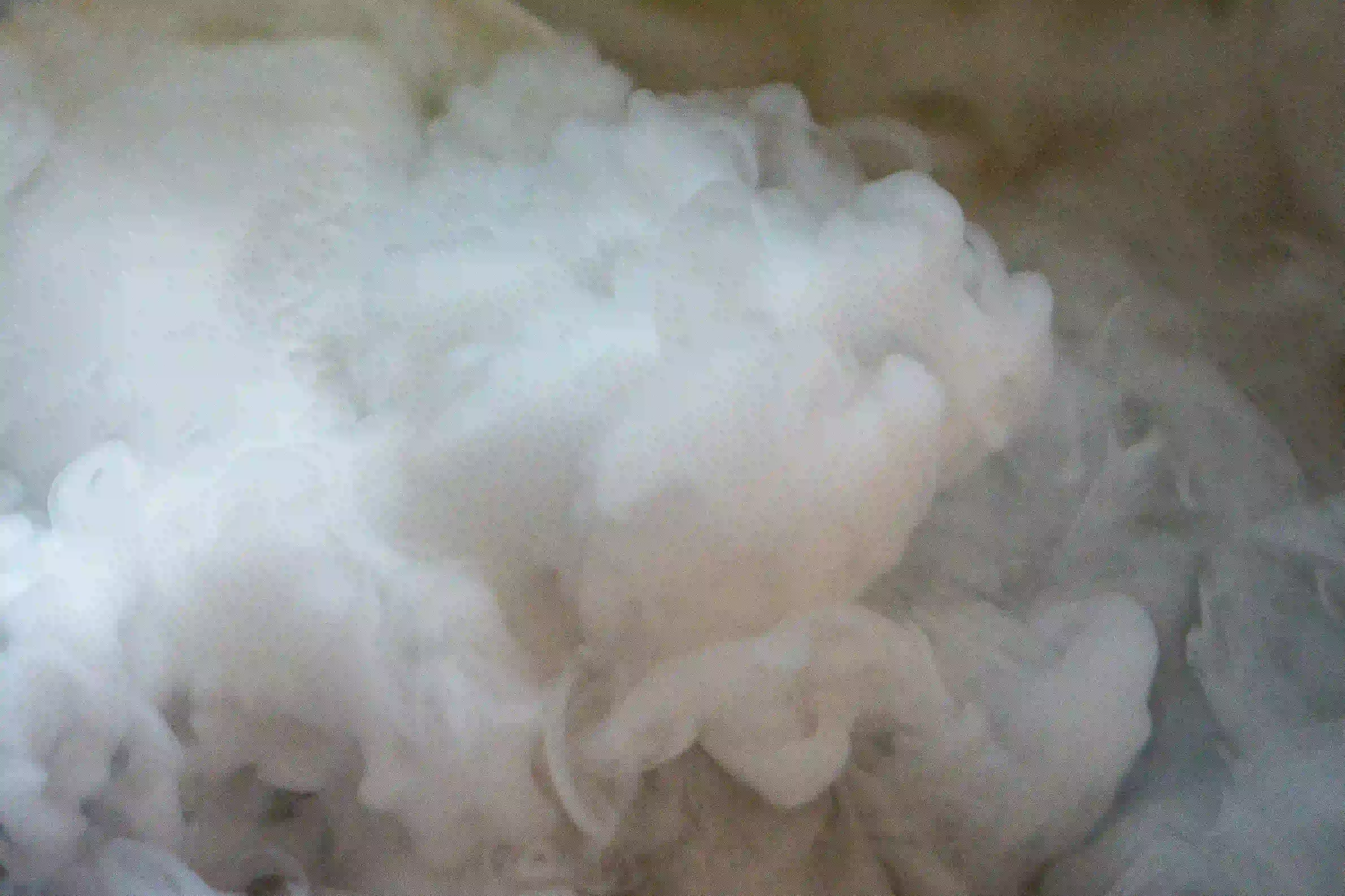 Close-up of dry ice creating vapor cloud effect for entertainment purposes